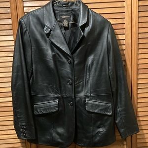 WOMEN CROFT & BARROW LEATHER JACKET